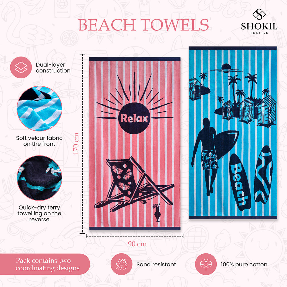 Relax and Beach (Pack of 2)