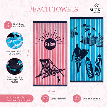 Relax and Beach (Pack of 2)