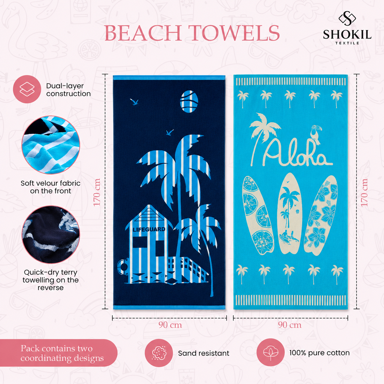 Aloha and Lifegaurd (Pack of 2)