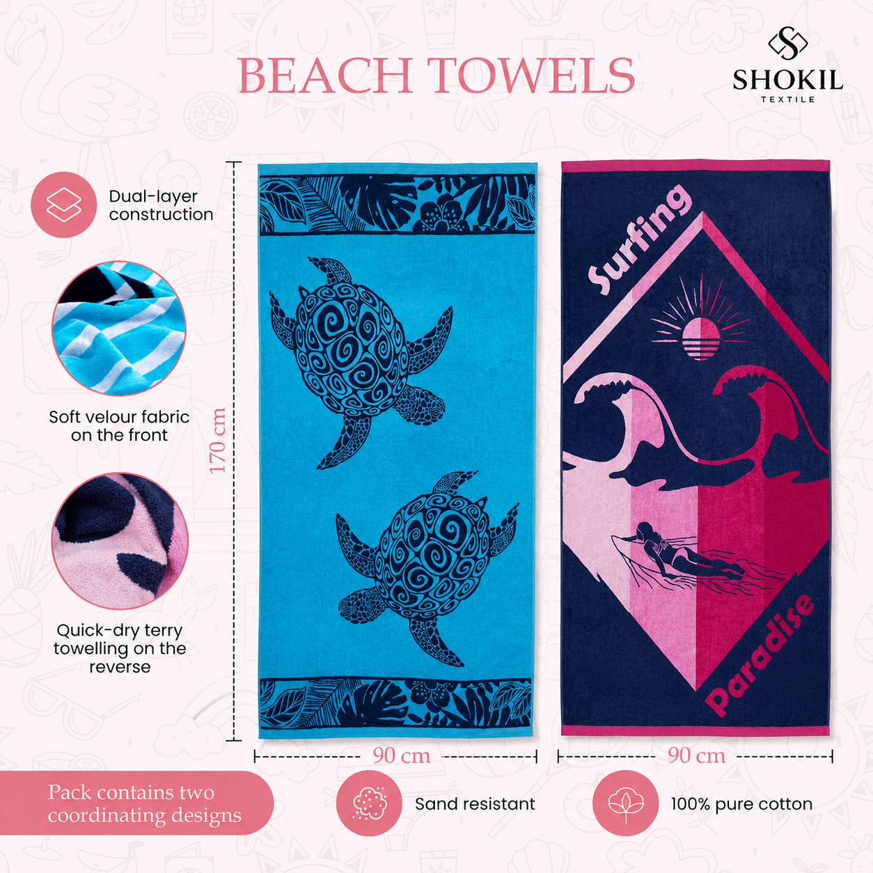 Turtles and Surfing (Pack of 2)